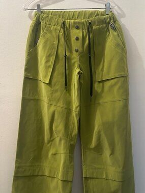 Free People MOVEMENT Paradox Olive Green Drawstring Water Resistant Pants NEW